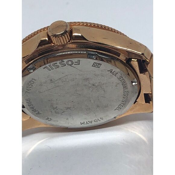 Fossil AM4566 Women's Stainless Steel Analog Blue Dial Quartz Wrist Watch RK342 - Picture 12 of 12